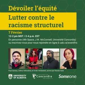 Affiche pour l'atelier Lutter contre le racisme structurel