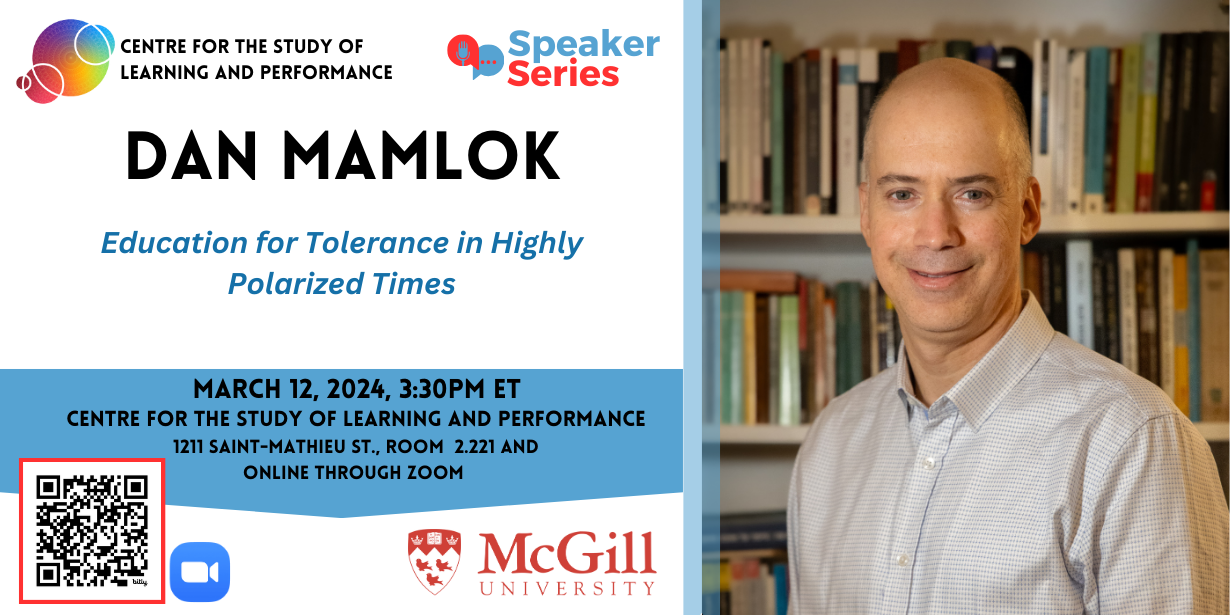 Banner for the Dan Mamlok Speaker Series event