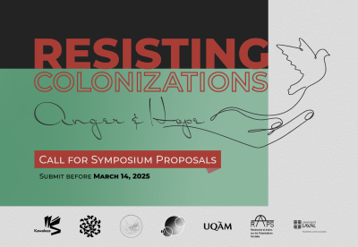 Poster art for the Resisting Colonizations: Anger and Hope symposium