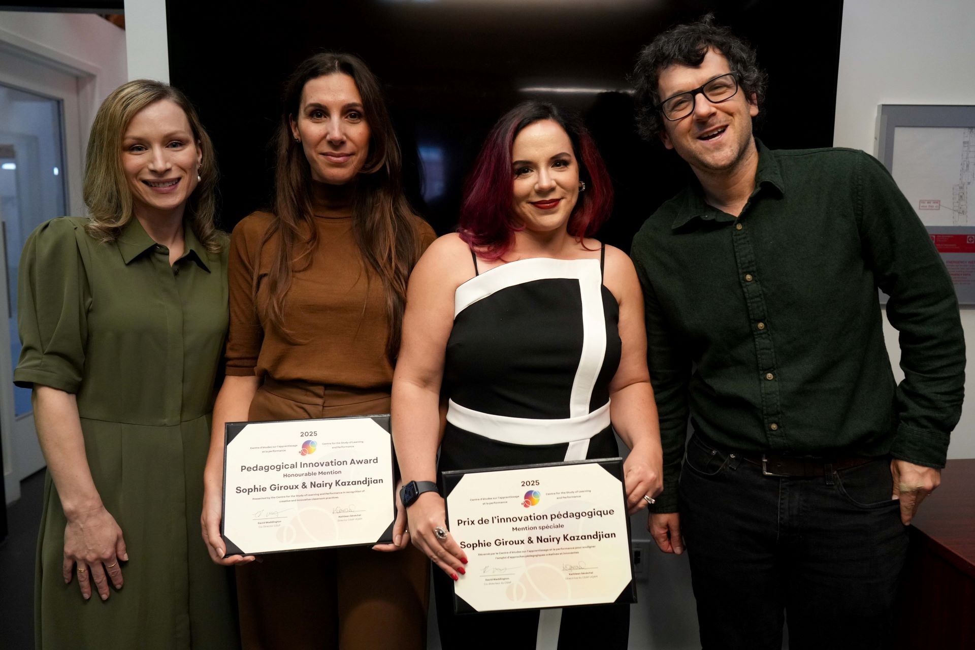 Photo of Sophie Giroux and Nairy Kazandjian with CSLP Directors