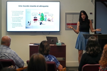 Photo of Marie-Claude Pigeon presenting at PIA 2025