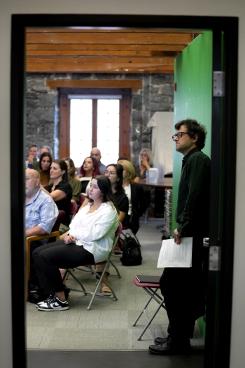 Photo of David Waddington in the doorway of GA 2.221