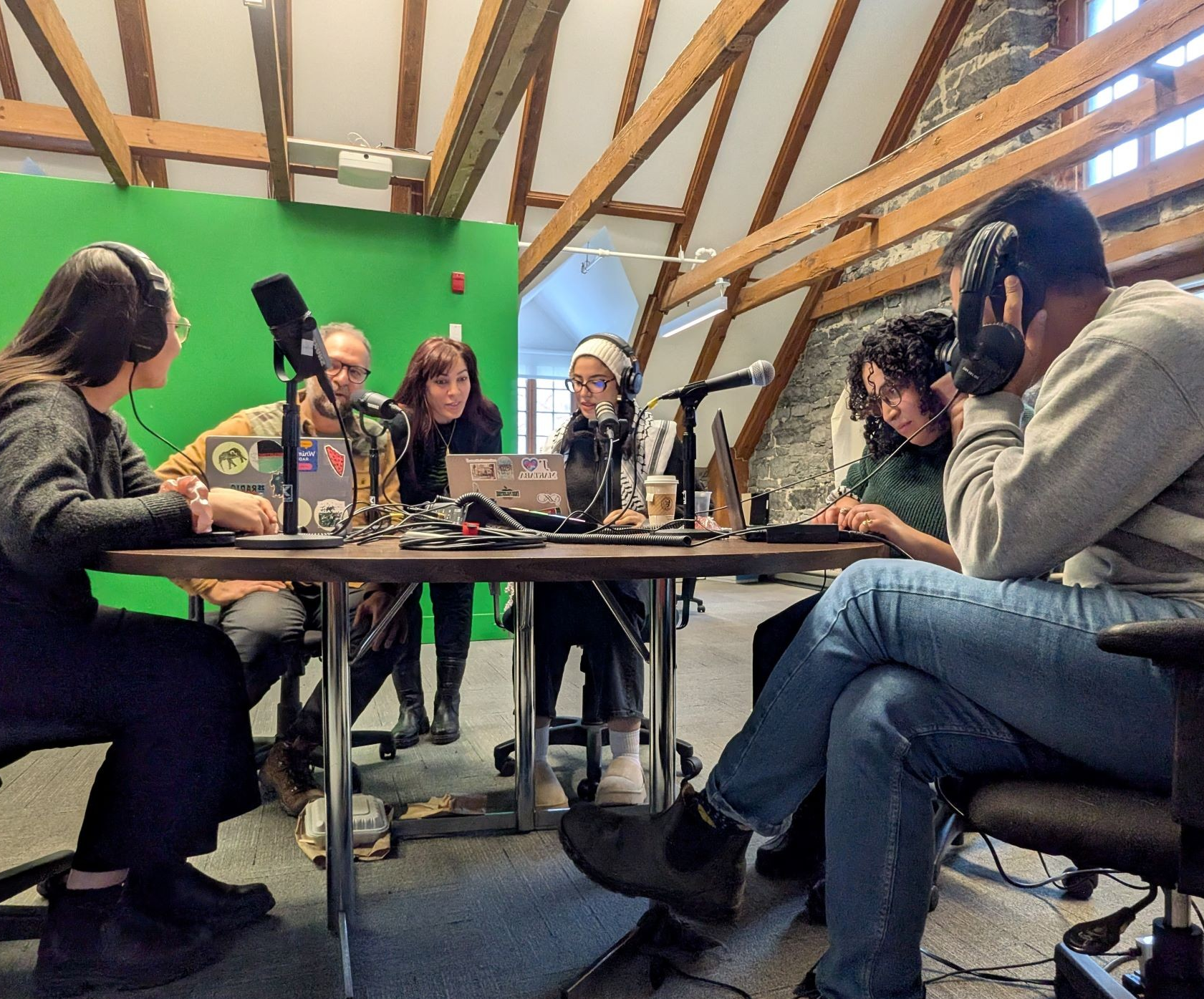 Graduate students receive hands-on podcast training as part of international research initiative