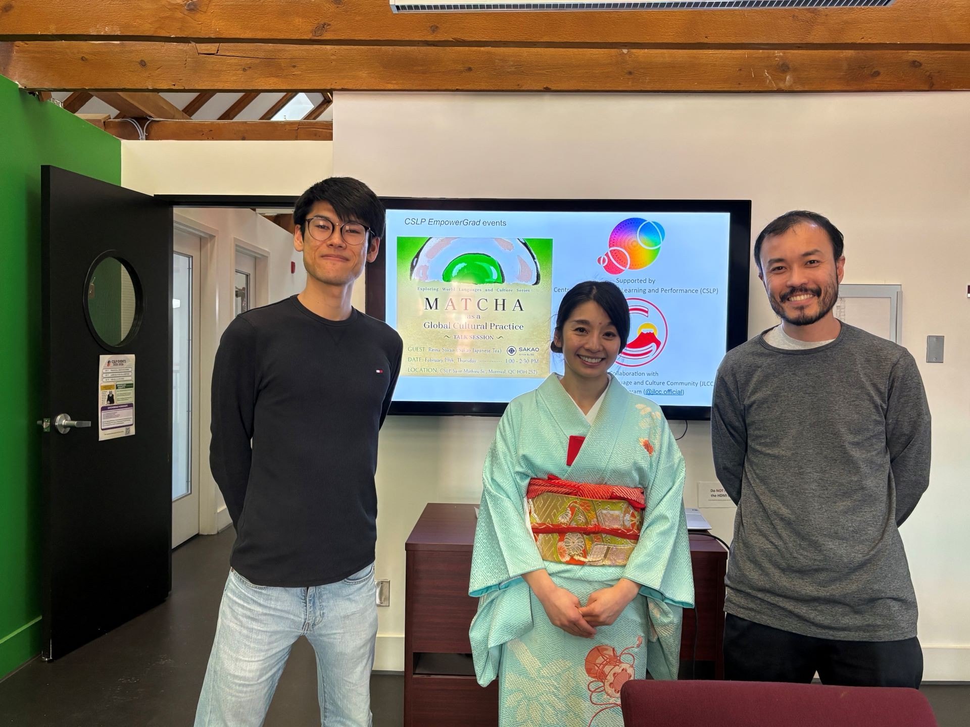 Ryuichi Suzuki, Ms. Reina Sakao, and Vitor Yano, photo by Zeina Ismail-Allouche