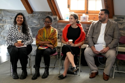 Photo of 4 participants seated together