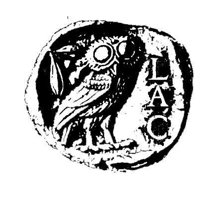 Black and white wood etching-style illustration of an owl on a perch.