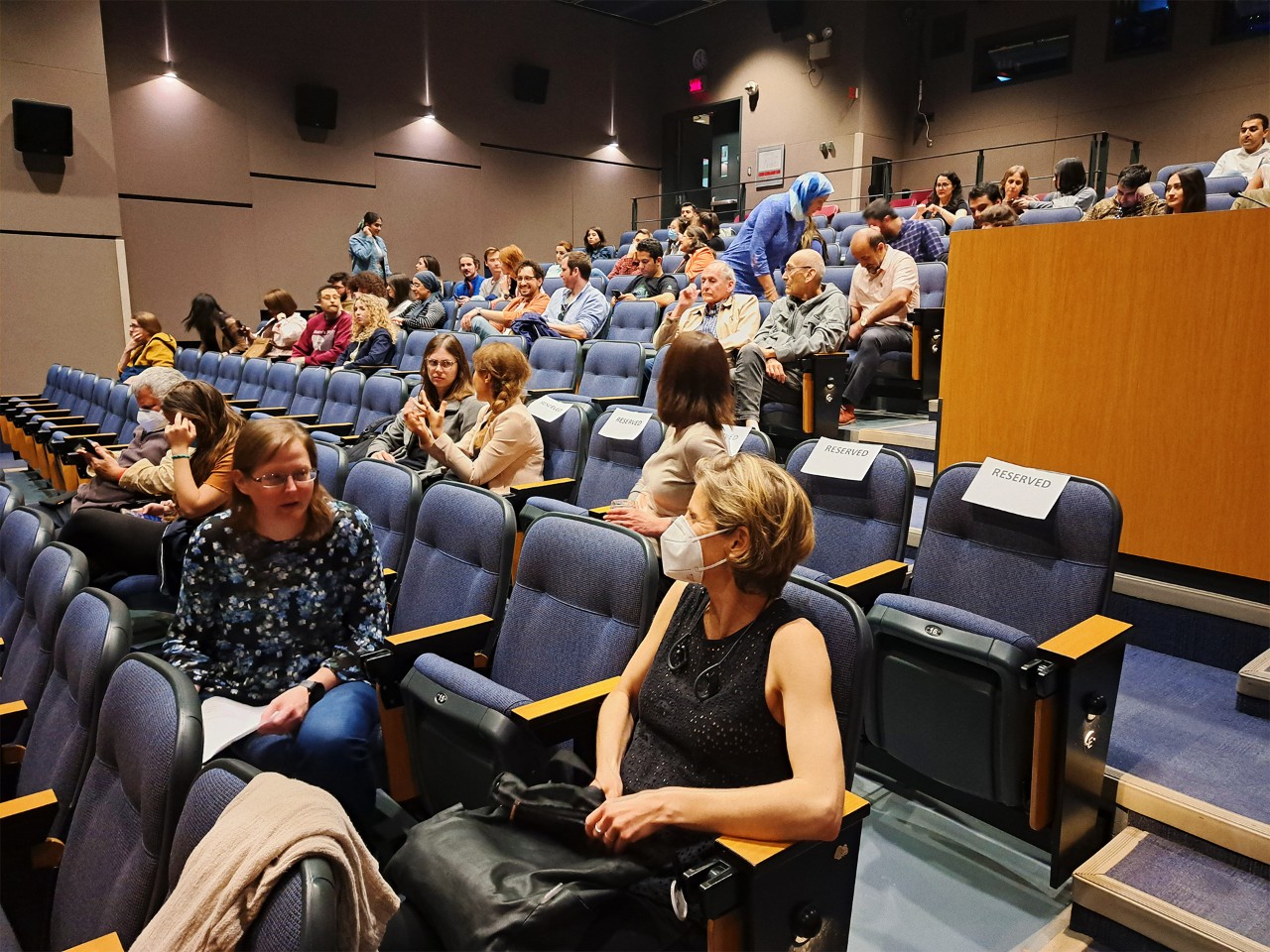 Attendees in the De Seve Cinema