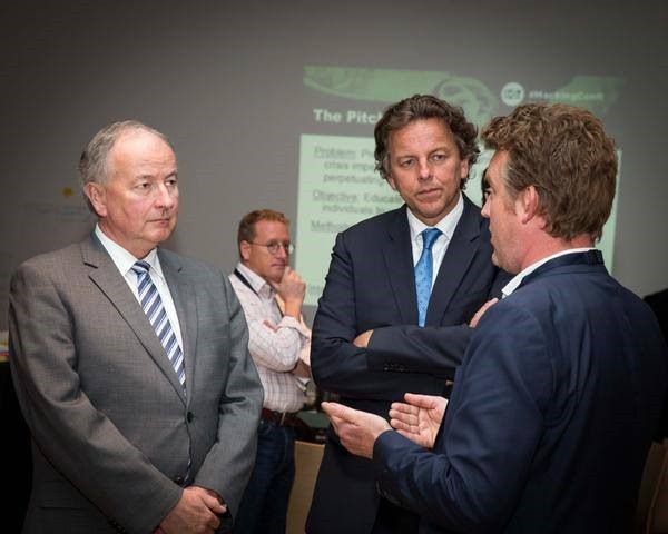 Kyle Matthews with Canadian and Dutch Ministers of Foreign Affairs