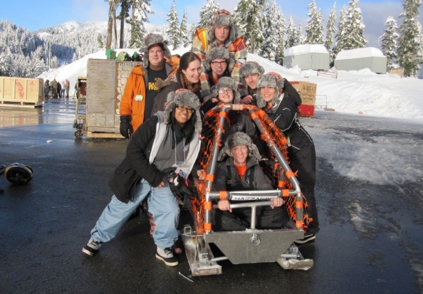 This is the 2013 team, which won "Rookie Team of the Year" award at the competition at Mount Semour in North Vancouver.