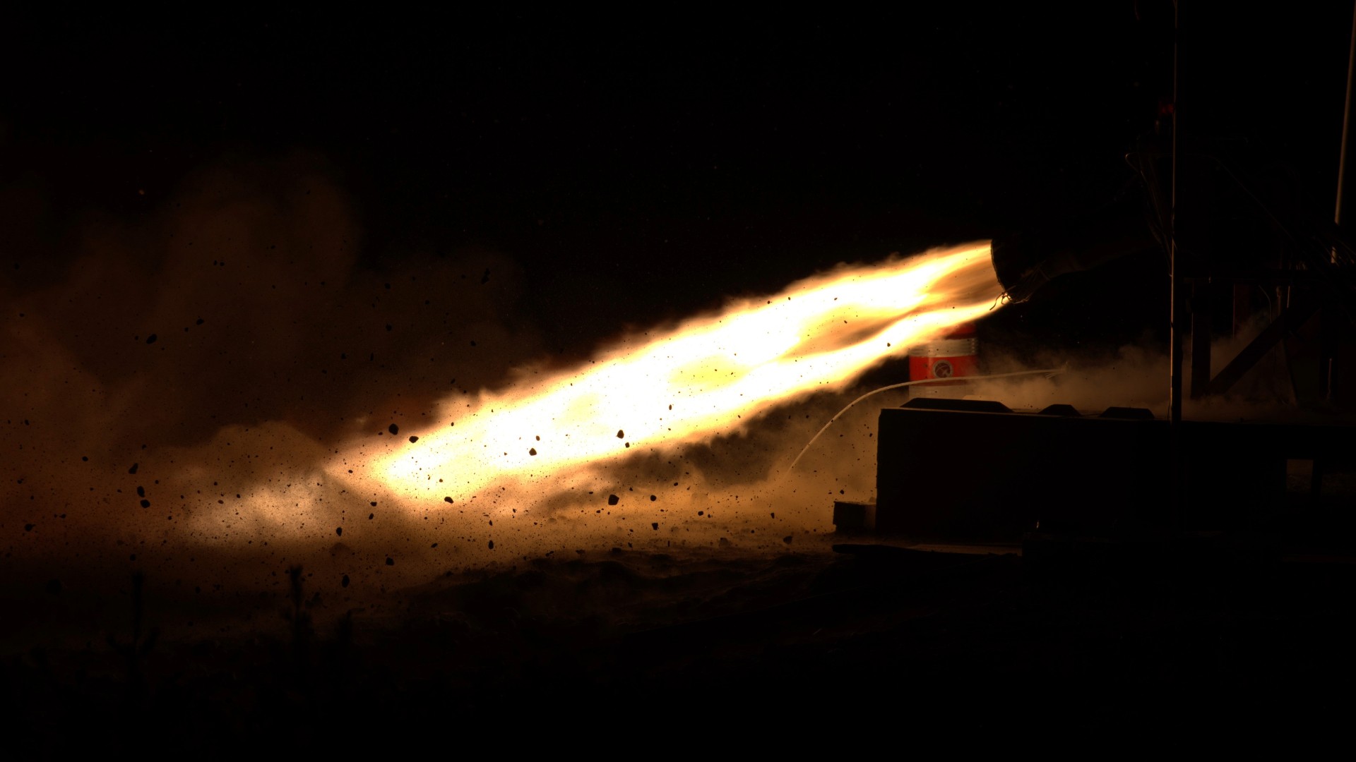 Testing of the team's liquid fuel rocket engine