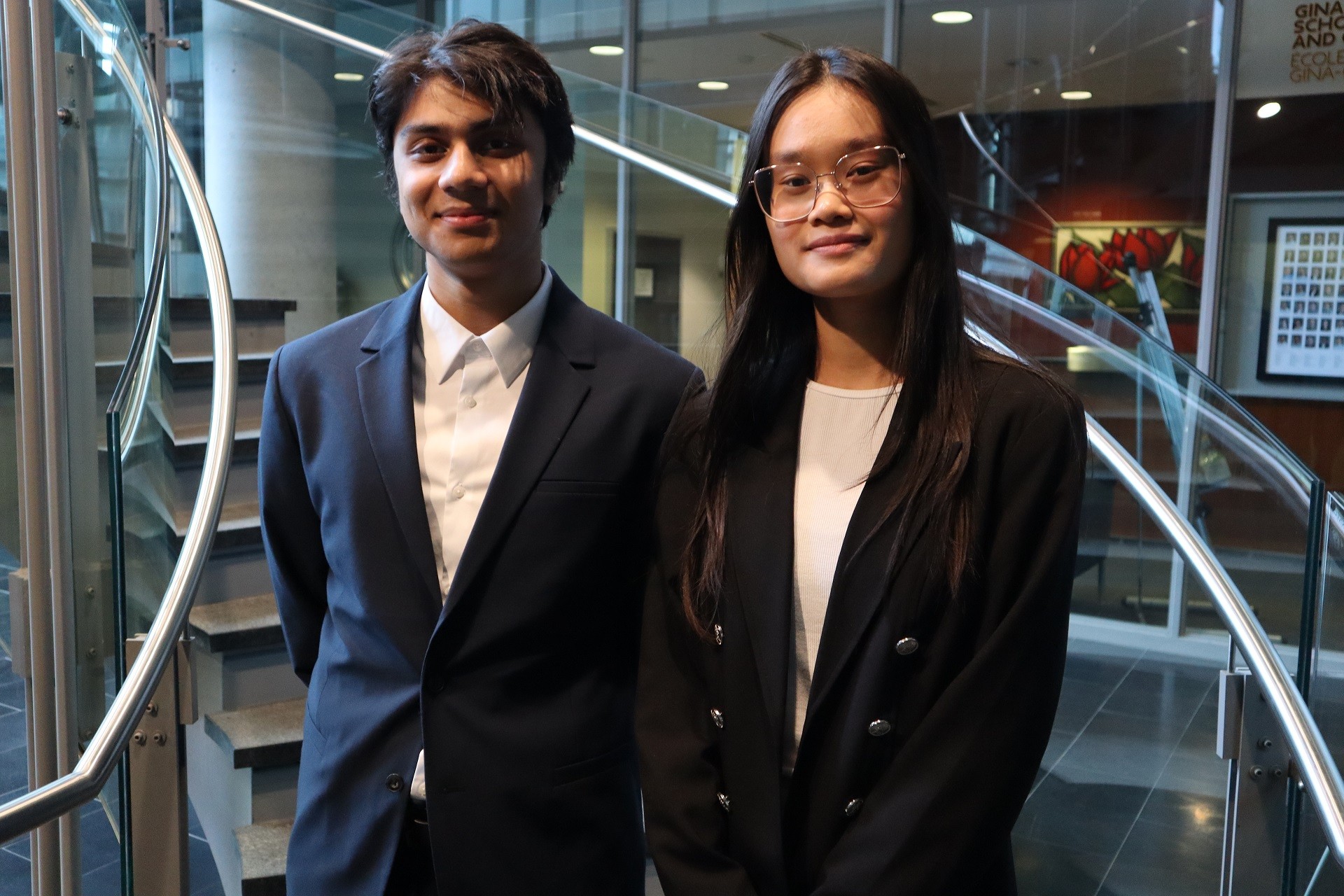 Taief Ahmed and Vicky Liu, co-founders of Keaty, standing side by side.