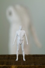 Anonymous1, 3d print (plaster dust and resin), 8" x 3.5" x 1.5"