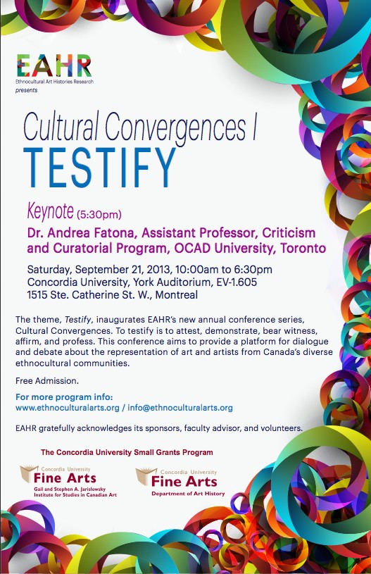Cultural Convergences I: Testify Cultural Convergences I: Testify