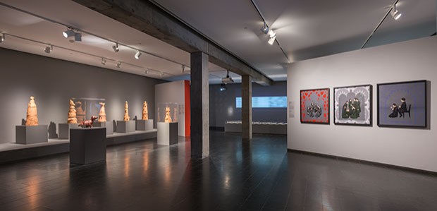 View of the exhibition Connections: Our Artistic Diversity Dialogues with Our Collections. The Montreal Museum of Fine Arts, September 18, 2018, to June 23, 2019.  Photo: MMFA, Denis Farley.