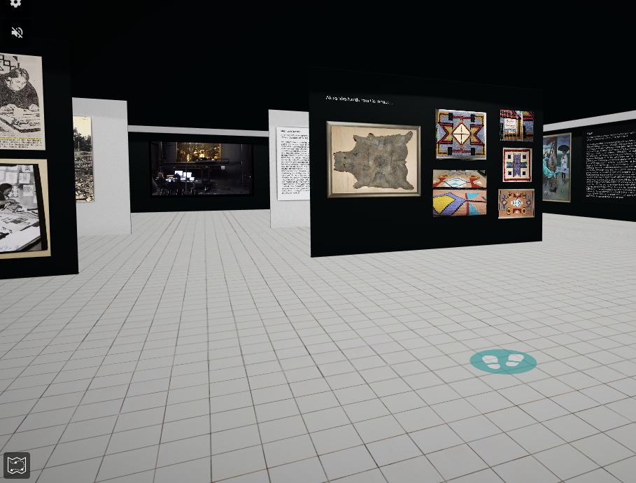 Interior gallery view of online art history exhibition, Agency and Performativity:MA in Art History Thesis Projects.