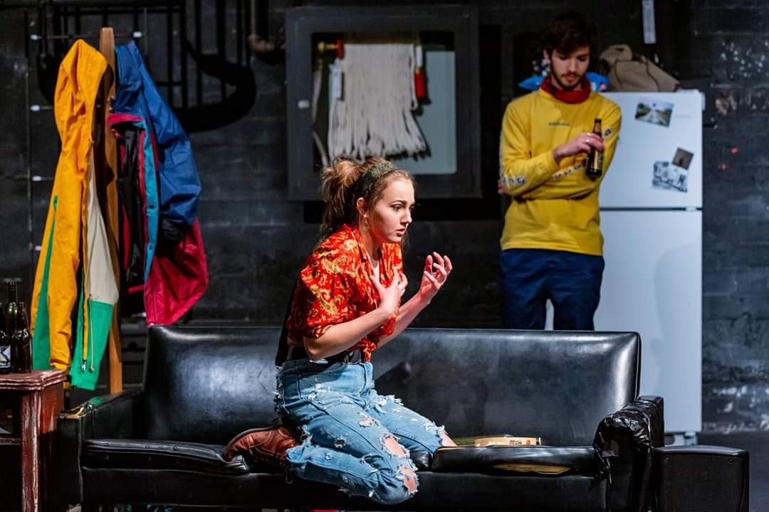 Alumna Masha Mariia Bashmakova performing as a Concordia Theatre student in the department production of Apathy. Credit: Antoine Saito. Alumna Masha Mariia Bashmakova performing as a Concordia Theatre student in the department production of Apathy. Credit: Antoine Saito.
