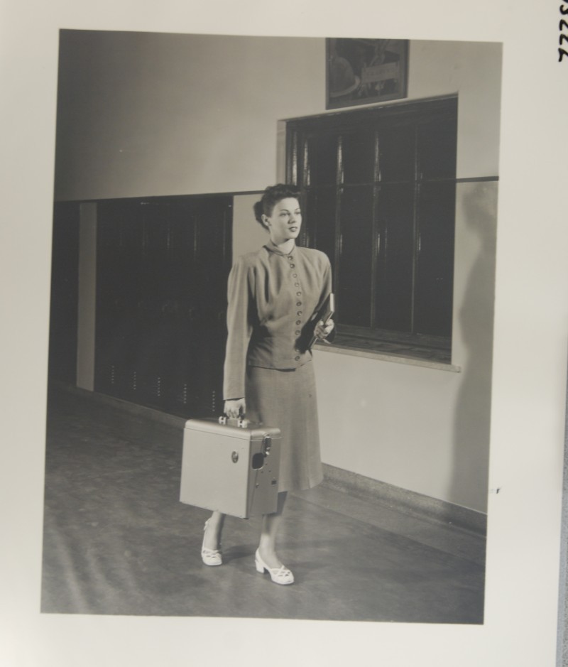 Publicity photo, 1947. Haberich-Blessing Studio, Victor Animatograph Records, University of Iowa Libraries, Iowa City, Iowa