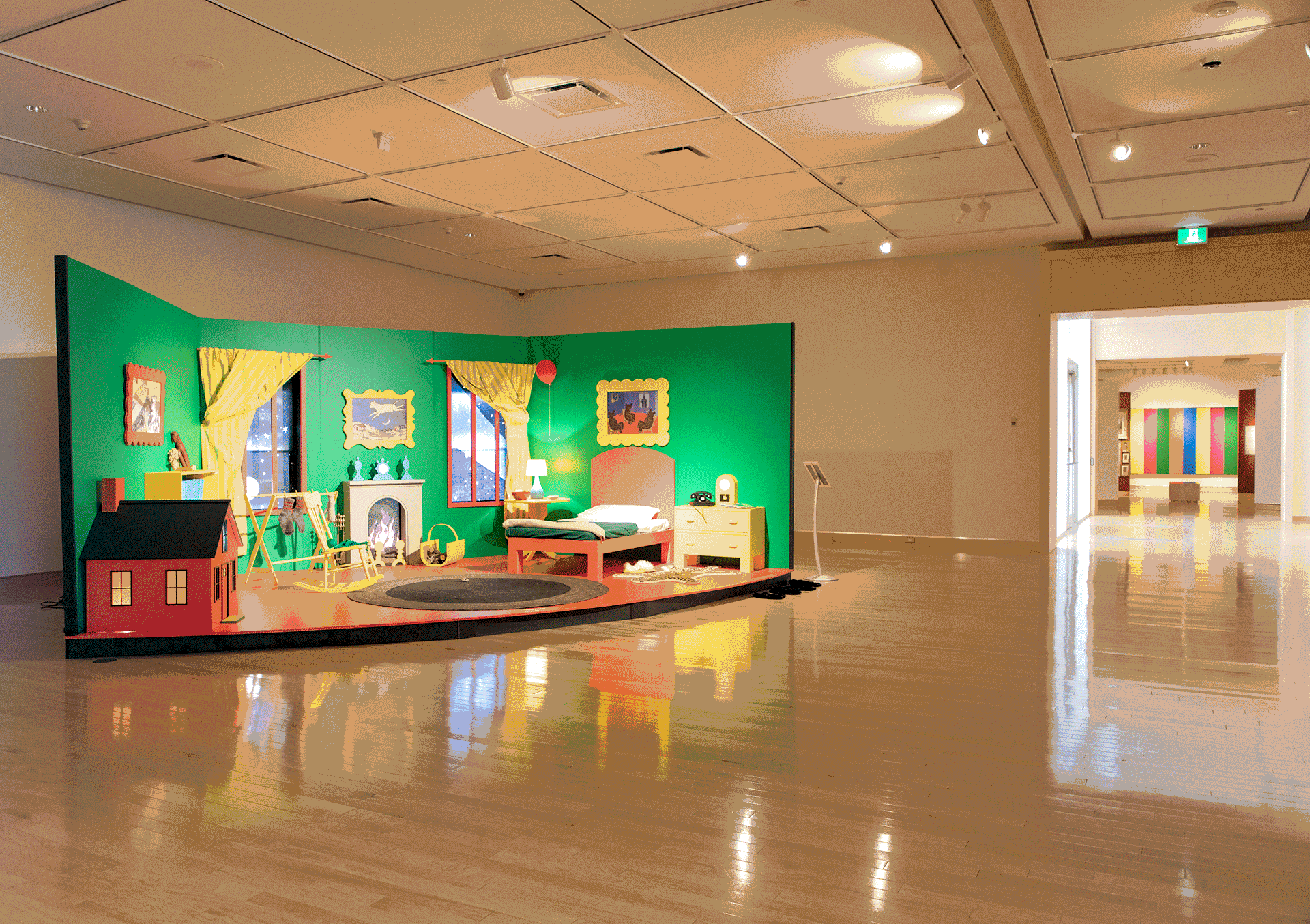 Artist Matthew-Robin Nye's full-scale installation of Goodnight Moon in the Beaverbrook Art Gallery. Artist Matthew-Robin Nye's full-scale installation of Goodnight Moon in the Beaverbrook Art Gallery.