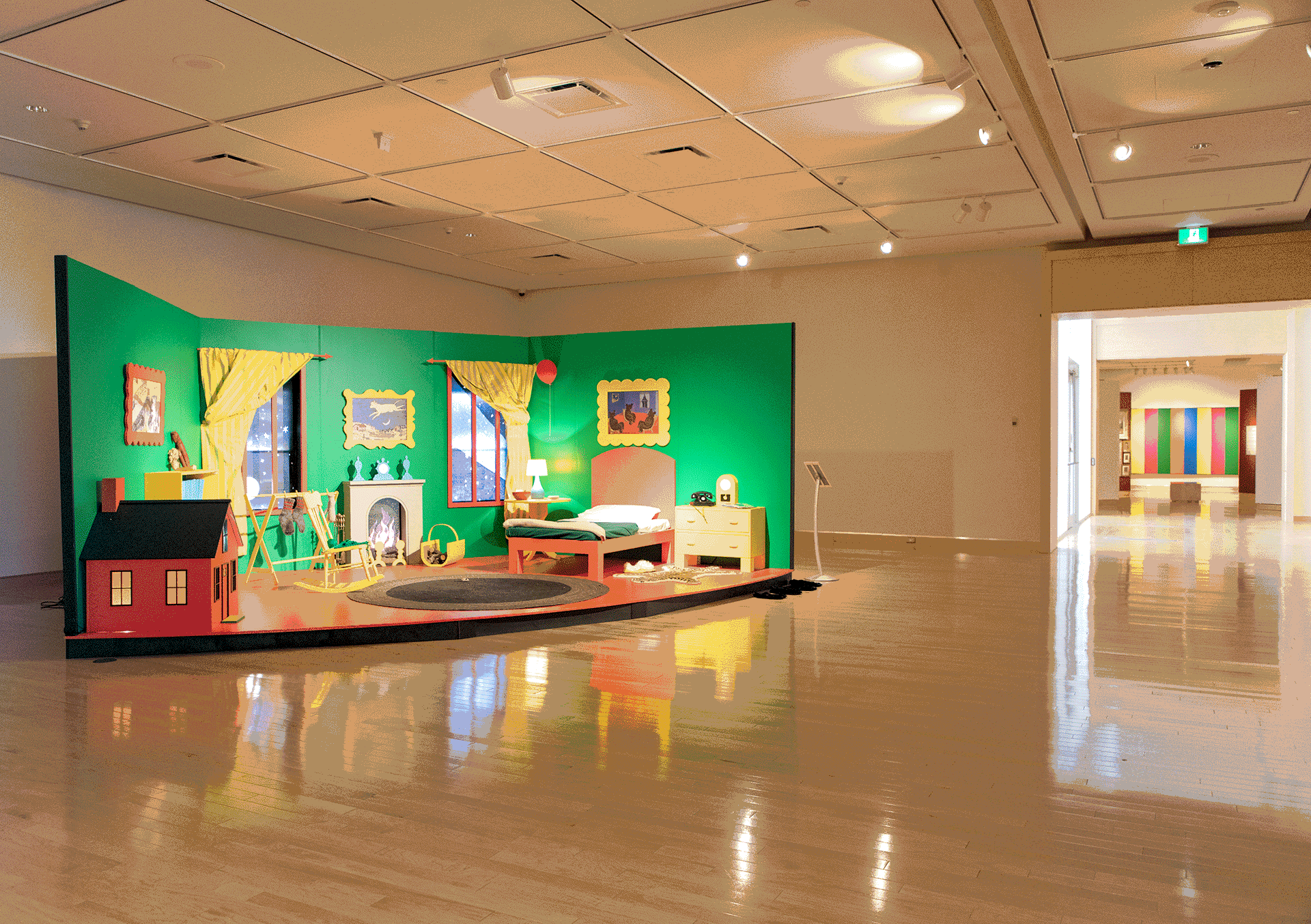 Artist Matthew-Robin Nye's full-scale installation of Goodnight Moon in the Beaverbrook Art Gallery. 