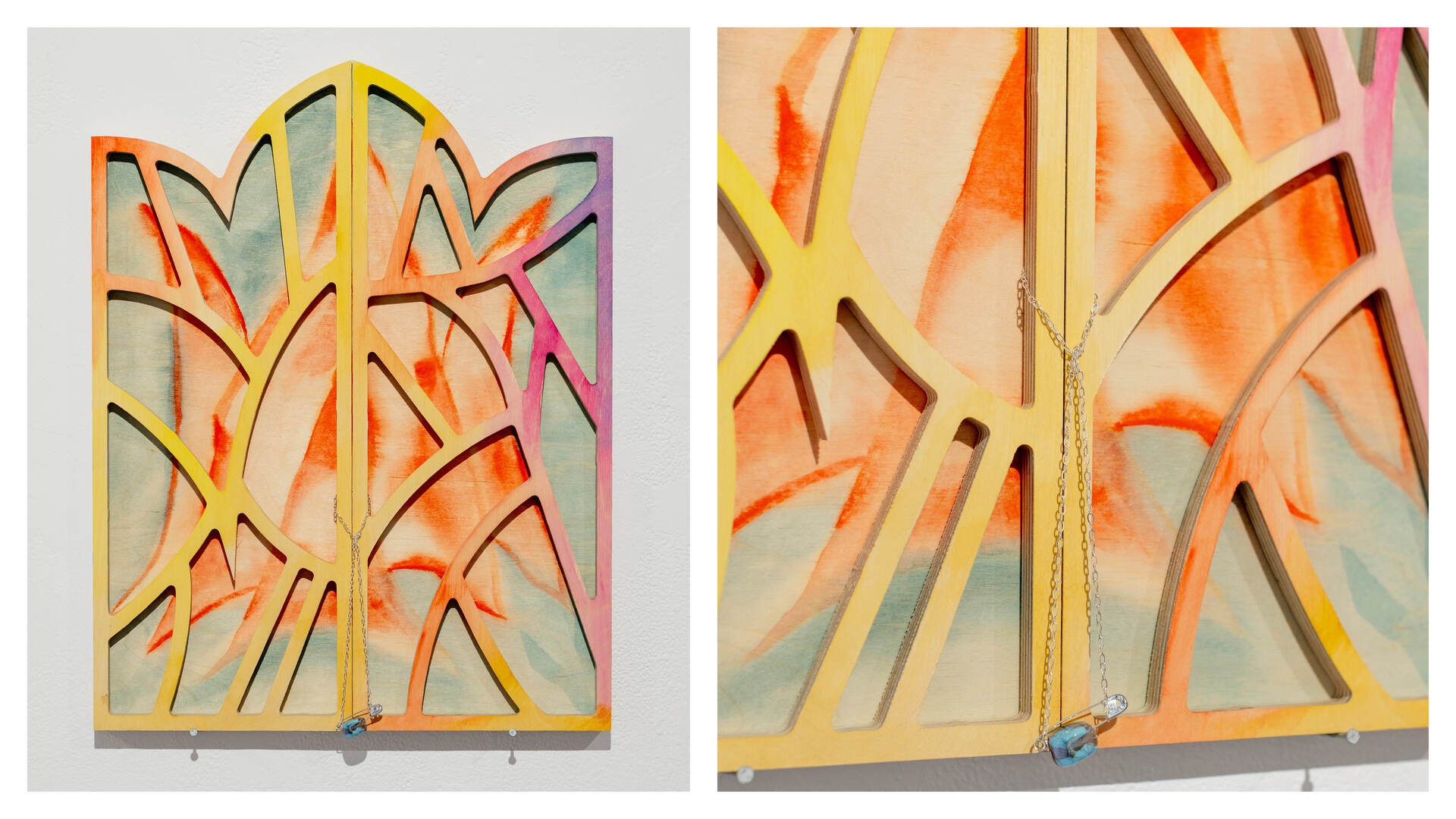 Mixed-media colorful sculpture