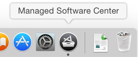 Managed Software Centre in Dock