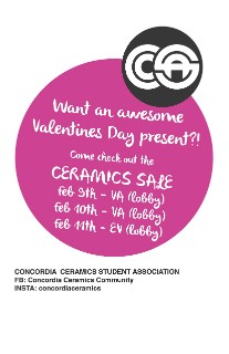 CONCORDIA CERAMICS STUDENT ASSOCIATION: CERAMICS SALE