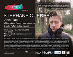 ELASTIC 3D SPACES presents an artist talk by STÉPHANE QUERREC