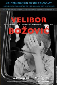 Conversations in Contemporary Art Presents Velibor Božović