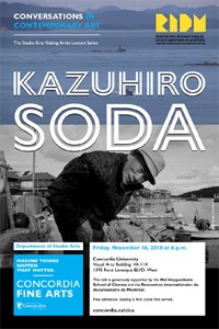 CICA Presents Kazuhiro Soda - Friday, Nov. 16 at 6pm in VA-114