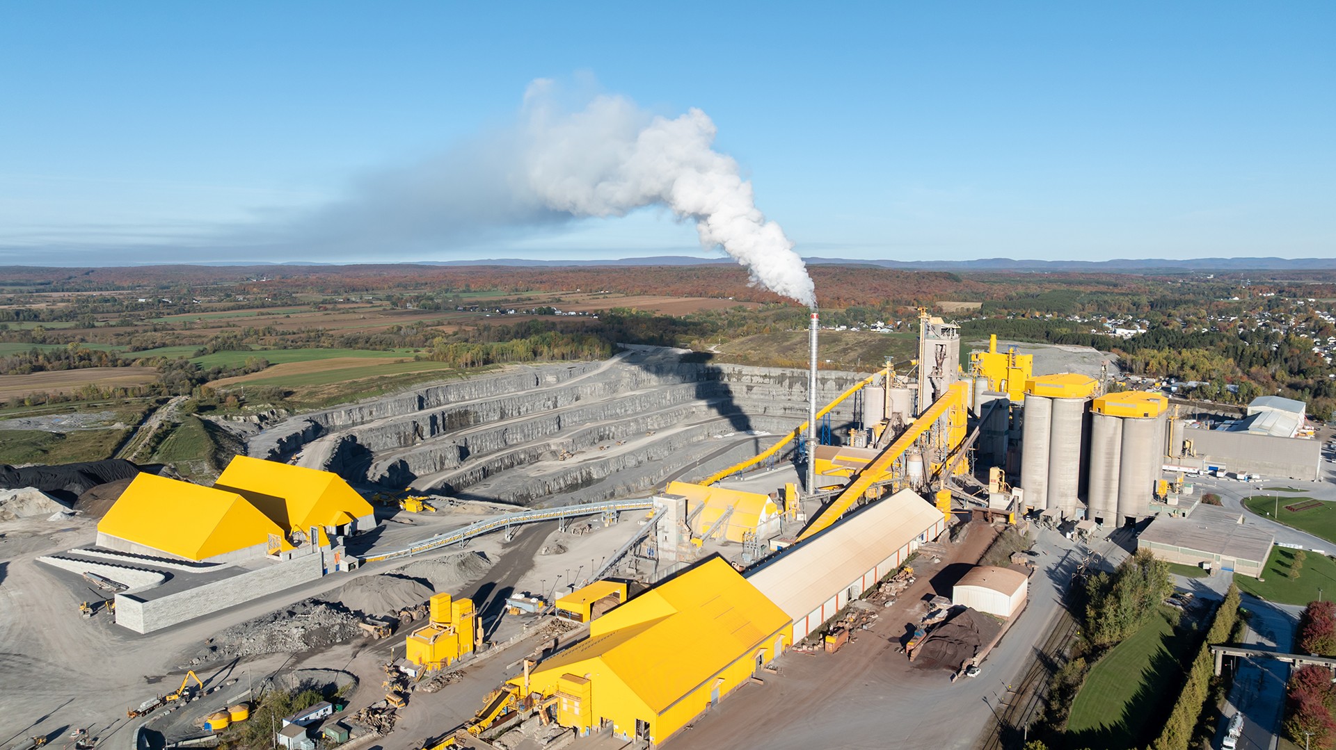 A dusty open air mine