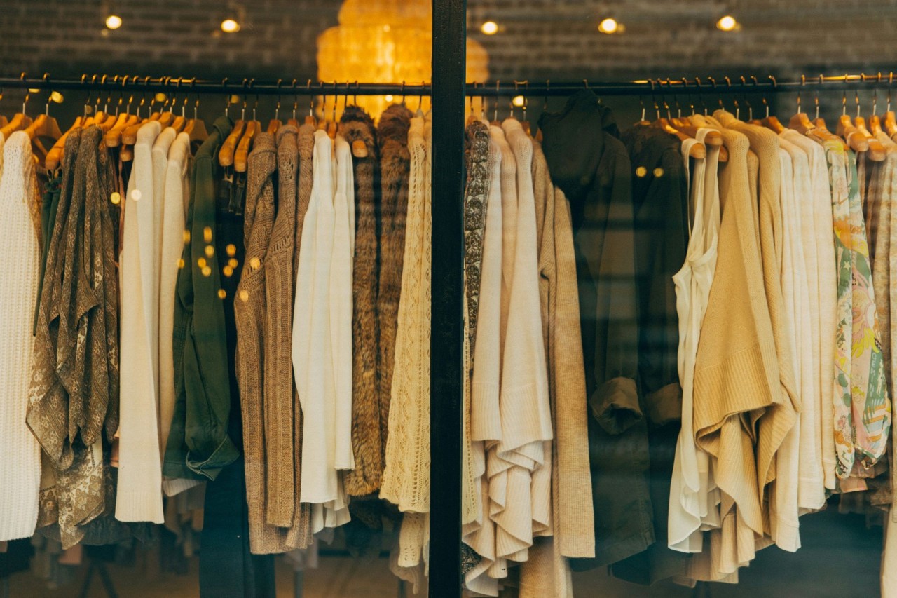 Clothes in a store