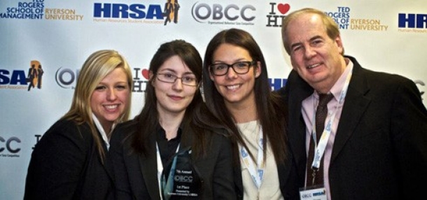   Alana Des Coeurs, Isabella Matteo, and Catherine Richard represented Concordia University’s John Molson School of Business (JMSB) at Ryerson University’s 7th annual Organizational Behaviour Case Competition (OBCC).