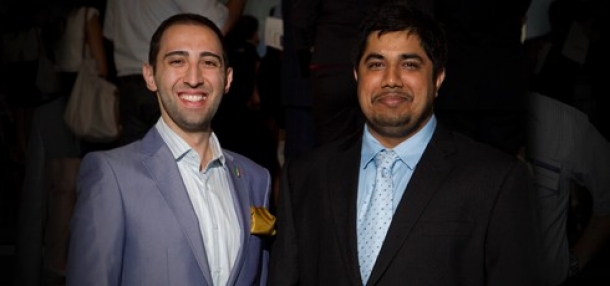 The 2012 Beta Gamma Sigma Inductees (MBA CFA graduates left to right: Francesco Di Muro, Nishant Ramlal) | Photo by Alan McInnis