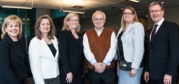 From left to right: Kim Madigan, Marie Claire Morin, Karen Phillips, Ahmet Satir, Gisèle Bernier White, Alan Shepard | Photo credit: Warren Zelman Photography in 2013.