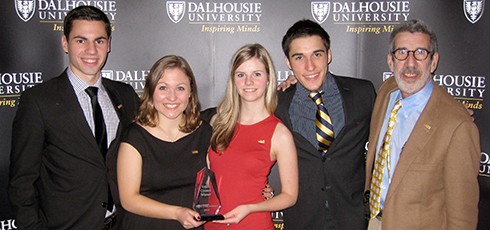 Photo left to right: Marc-Andre Maheu, Clémence Jonssen, Sarah Benoit, Lucas Broussoux and coach Mark Haber 