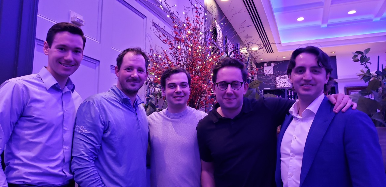 Alex Guarino (far left) with NYC-based KWPMP alumni.