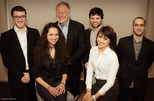 JMSB undergraduate students Alex Angeletti, Sheela Arzani Veer, Peter Chahine, Vaitea Cowan and Charles Gedeon finiashed third at the 2014 Defi Marketing competition