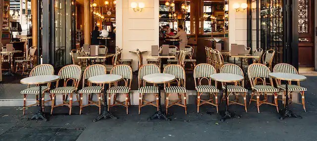 Exterior of café in Paris, France from Shutterstock