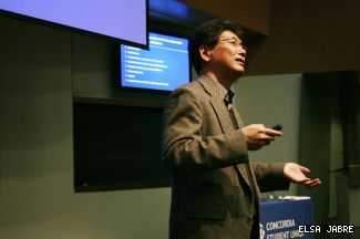 Satoshi Ikeda, Tier-2 Canada Research Chair in Political Sociology of Global Futures, was one of the two professors invited to the second Sustainability Mashup organized by the CSU as part of Green Month.
