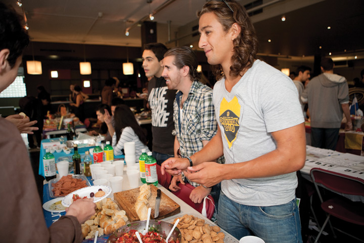 The Concordia Italian Association’s Jesse Lambert-Minichilli (right), Christian Fardella (centre) and Pasquale Bufo share their traditional Italian fare