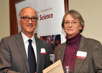 Arts and Science Dean Brian Lewis and Psychology Professor Dolores Pushkar (right), who won an Award for Distinguished Scholarship.
