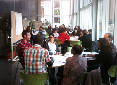 Interested stakeholders gathered in the CJ Building on the Loyola Campus for a world café on biofuels.