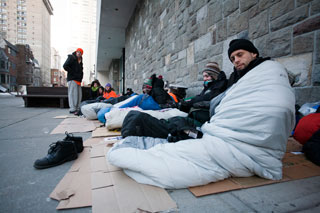 Hardy students taking part in this year&rsquo;s 5 Days for the Homeless campaign. | Photo by Concordia University