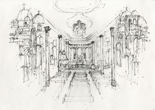 One of the drawings prepared for A Sounding: St. Ann’s Reimagined. | Image courtesy Candice Ivy