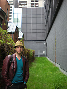 Graeme Calder on the small strip of land where he would like to create an urban oasis. | Photo by Justin Giovannetti