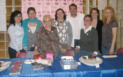 The staff at the School of Extended Learning held a bake sale to benefit the Cure Foundation on May 10, 2011. 