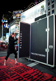 Theatre for One in Times Square, New York. Images courtesy of Christine Jones.