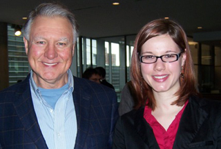 Academic director of the JMSB marketing co-op program Harold Simpkins with Tamara Nowicki. | Photo by Louise Lalonde
