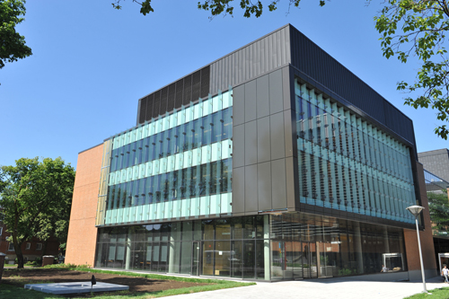 The Centre for Structural and Functional Genomics connects to the Richard J. Renaud Science Complex on Concordia’s Loyola Campus. Photo by Ryan Blau/PBL Photography