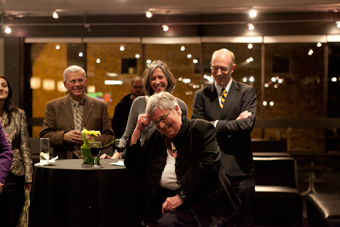 Colleagues bid adieu to outgoing Vice-President, Research and Graduate Studies Louise Dandurand.